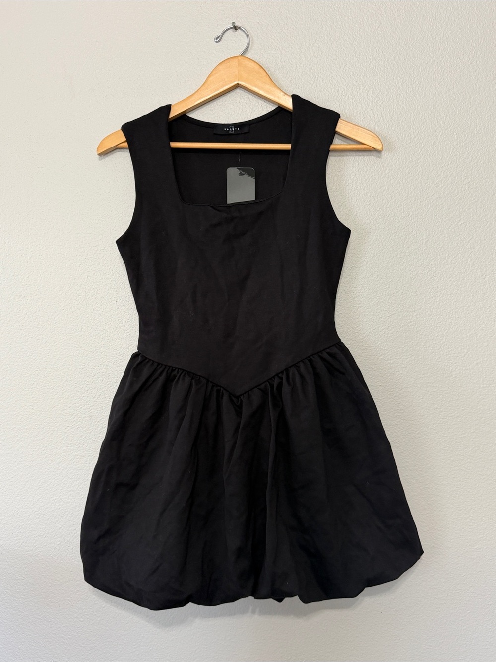 21 Saints Sleeveless Black Mini Cocktail Dress with Flared Skirt Medium